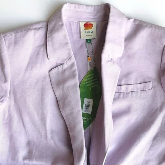 NWT FARM RIO Lilac Lavendar Cut Out Blazer Womens Size XL - Picture 9 of 16